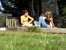 Young Lesbian Lovers at lake