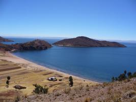 Lago Titicaca - Титикака озеро в Андах / Republica del Peru y Bolivia - Перу и Боливия