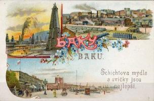 Баку. Нефтяная промышленность  в почтовых открытках до 1917 года.