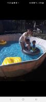 Cute boys in pool