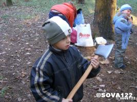 Данилка,Лёшка,Вовка и Никитка в лесу (ДР Лёшки)(5 ноября 2005 г.)