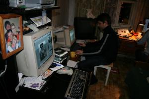 Редакция газеты "Сенокос" за работой. 9 декабря 2008