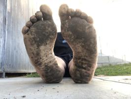 13 year old boy muddy feet
