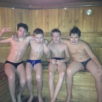 boys in the sauna